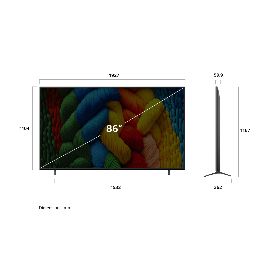 LG 86" NANO80  4K UHD LED SMART TV (2025)