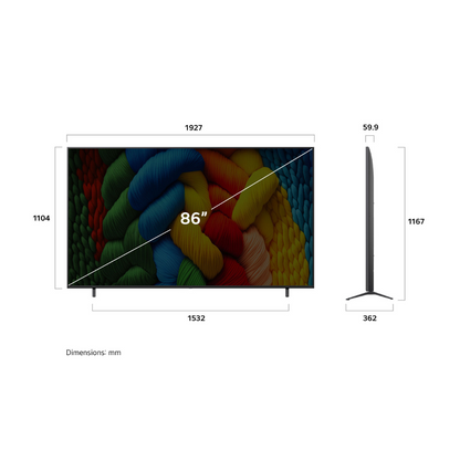 LG 86" NANO80  4K UHD LED SMART TV (2025)