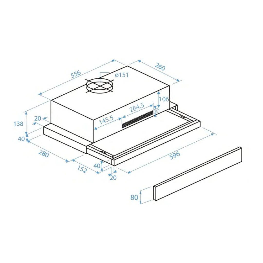 Beko 60cm Slide Out Rangehood image_2