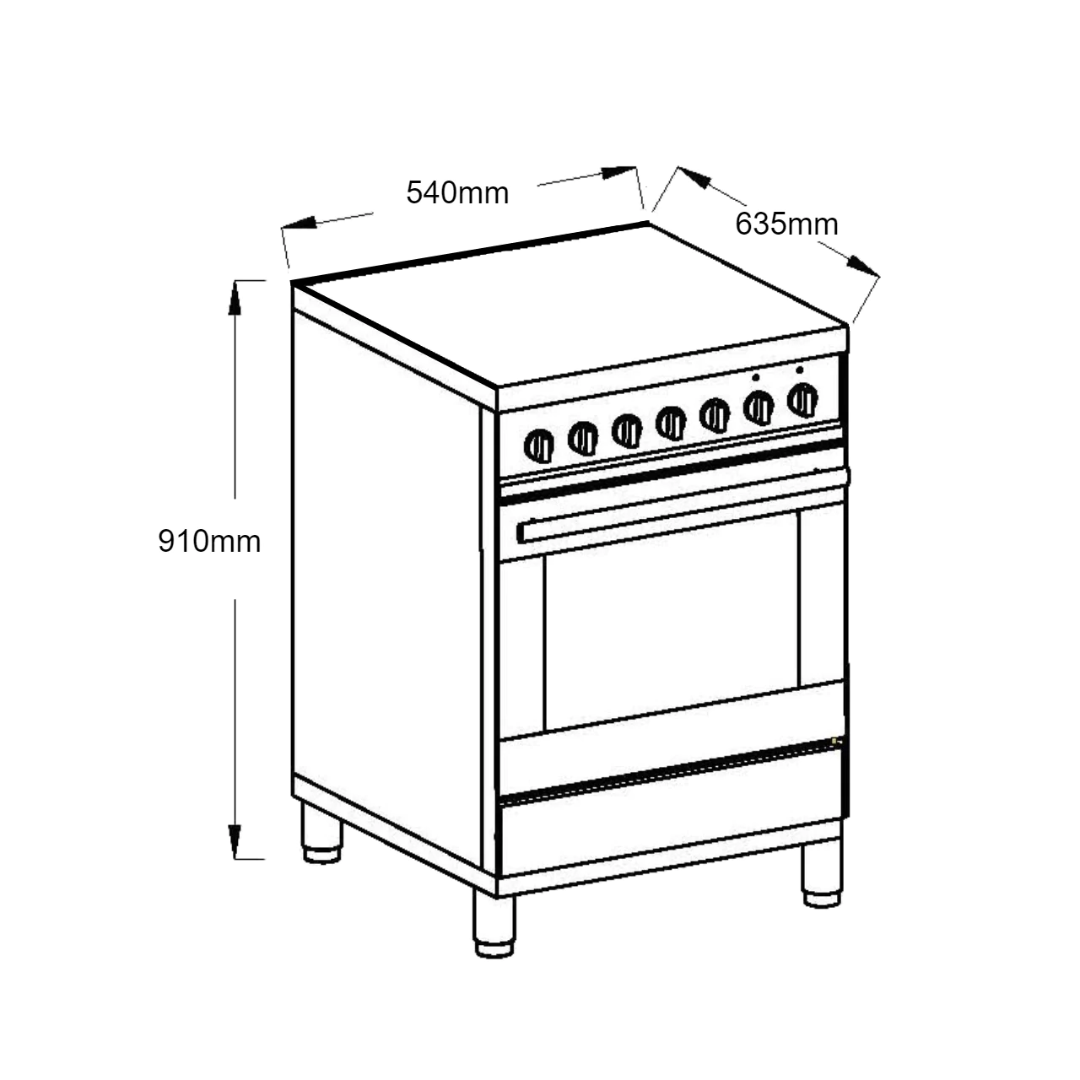 Chef 54cm Electric Upright Cooker Fan Forced image_2