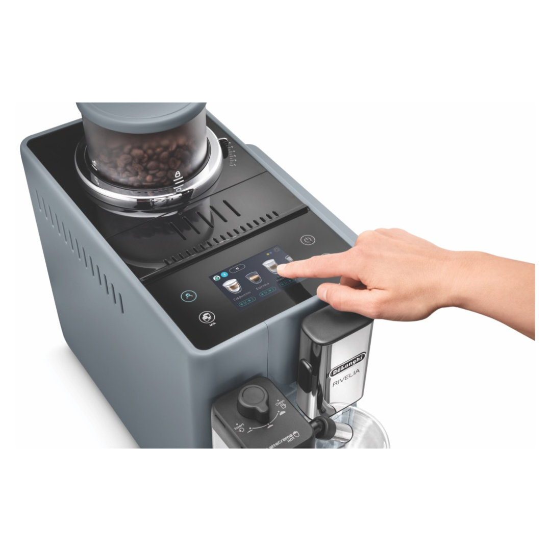 Delonghi Rivelia Fully Automatic Coffee Machine Pebble Grey