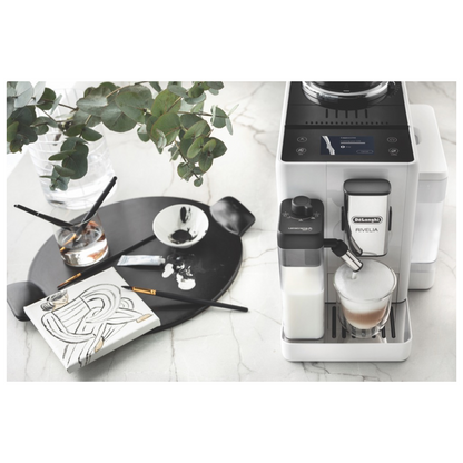 Delonghi Rivelia Fully Automatic Coffee Machine Arctic White