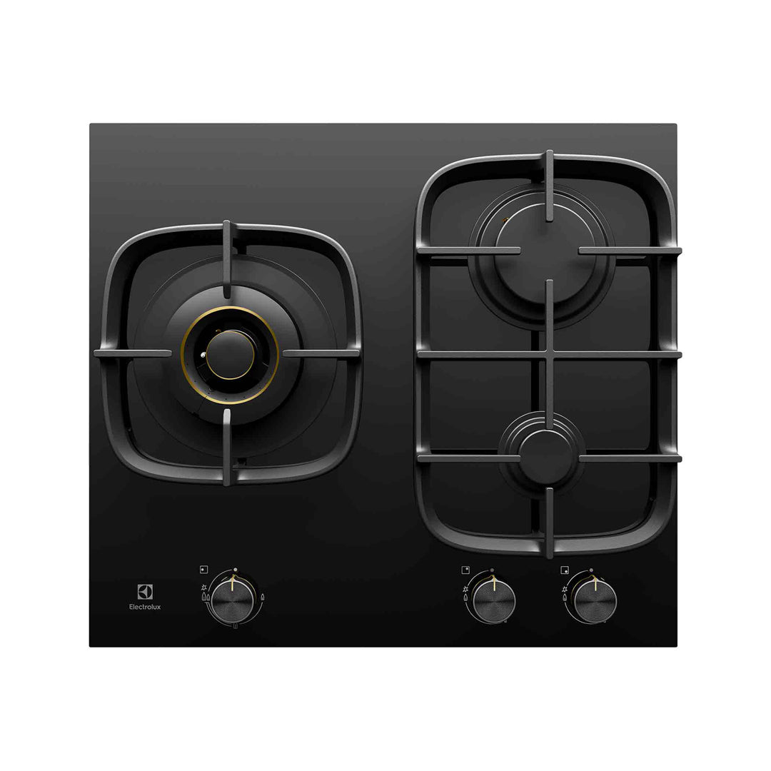 Electrolux 60cm Gas Cooktop in Black Ceramic Glass