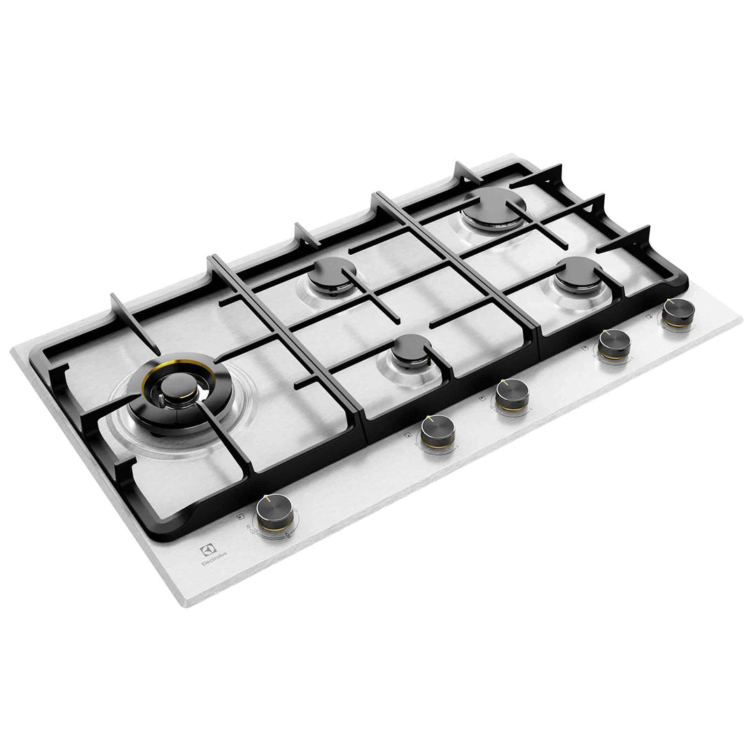 Electrolux 90cm 5 Burner Gas Cooktop in Stainless Steel