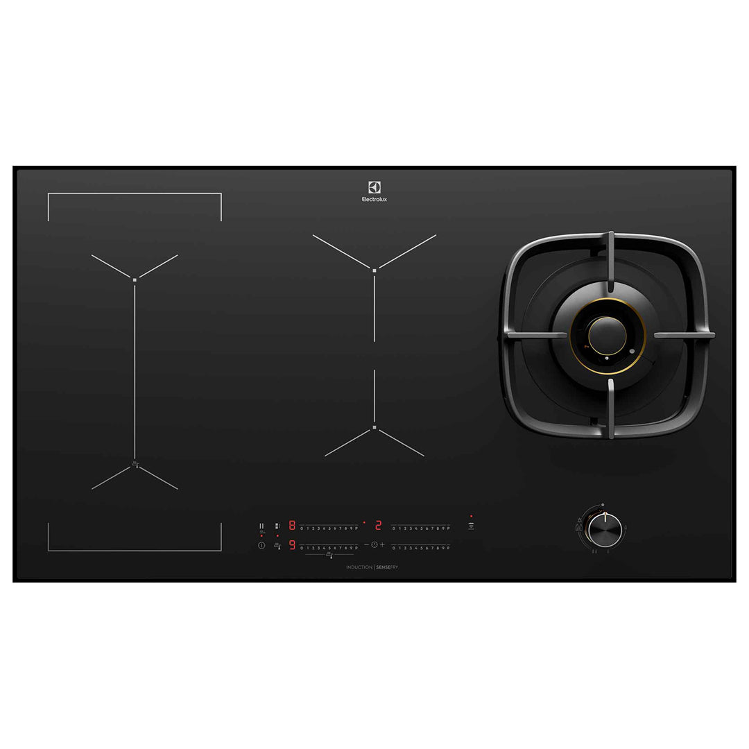 Electrolux 90cm Induction Cooktop with Gas Hob