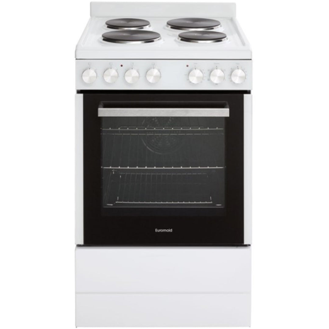 Euromaid 54cm 5 Function Freestanding Electric Stove in White