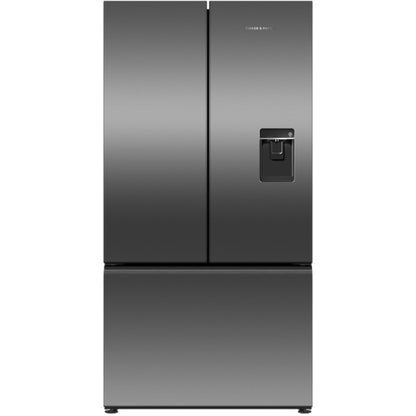 Fisher & Paykel 90cm Freestanding 569L French Door Refrigerator Freezer with Ice and Water in Black image_1