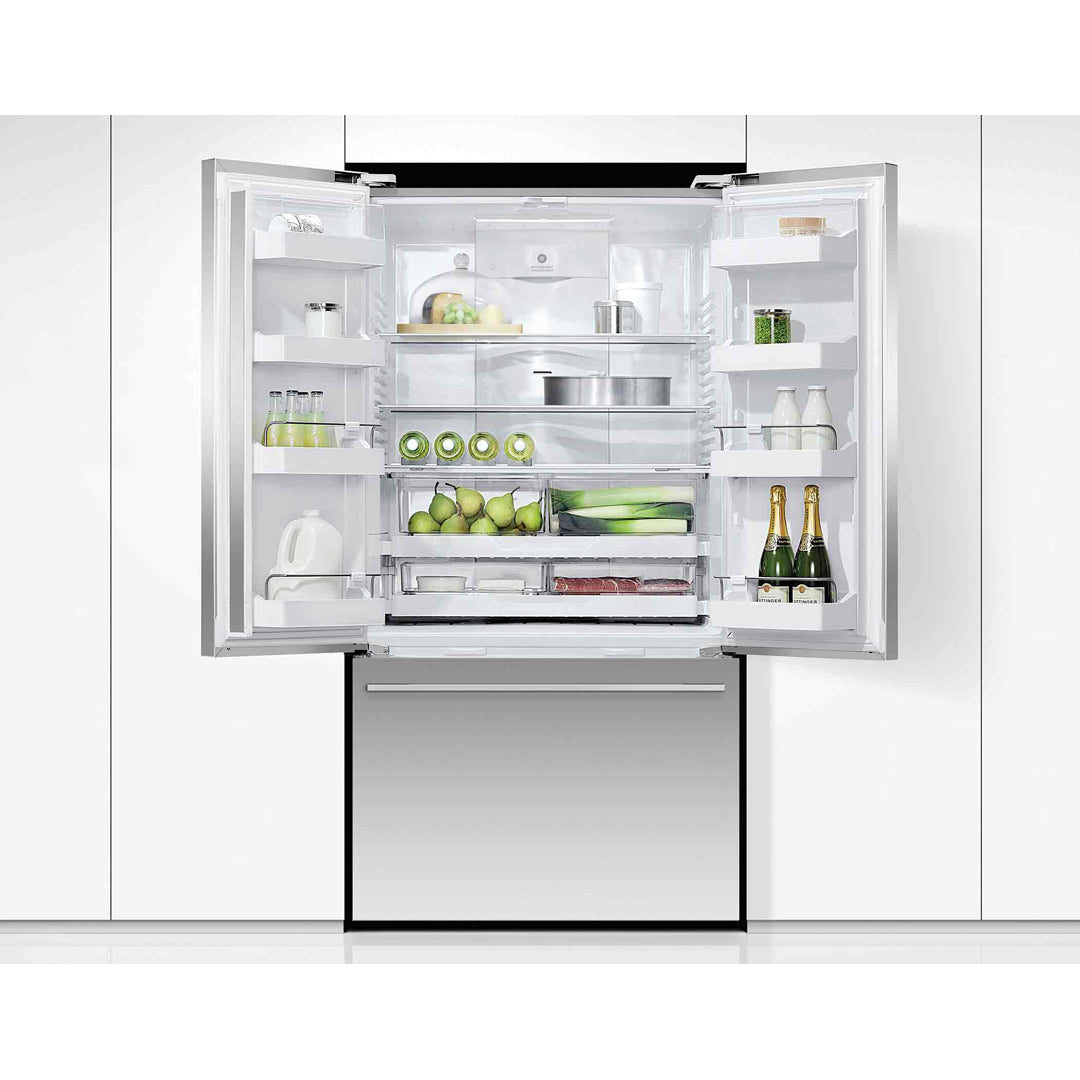 Fisher And Paykel RF610ADX5 614L Stainless Steel French Door Fridge Open 2