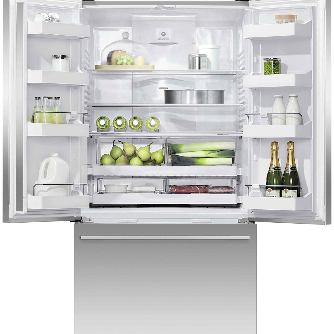 Fisher And Paykel RF610ADX5 614L Stainless Steel French Door Fridge Open