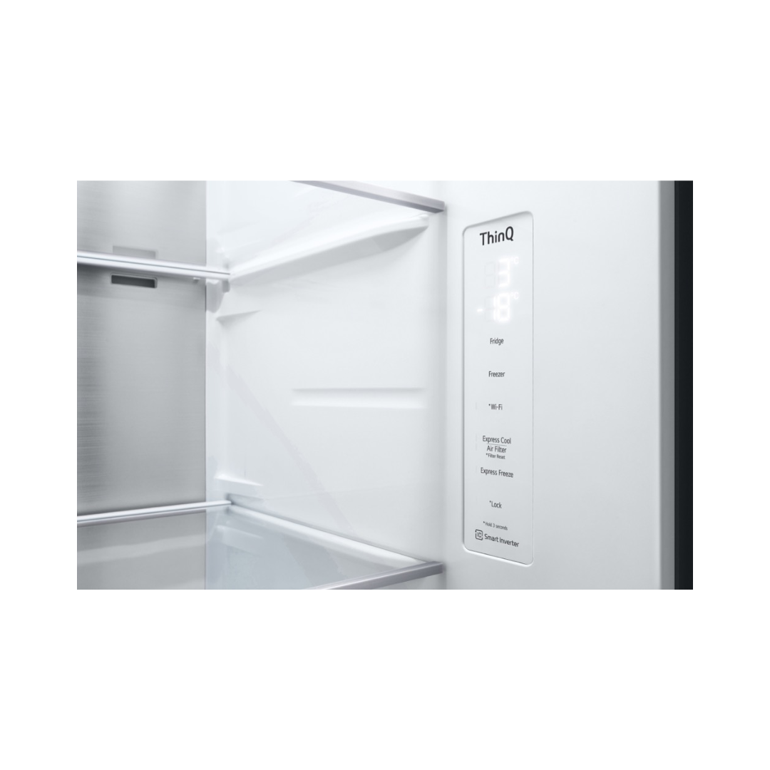 LG 655L Side by Side Fridge Matte Black