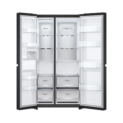 LG 655L Side by Side Fridge Matte Black