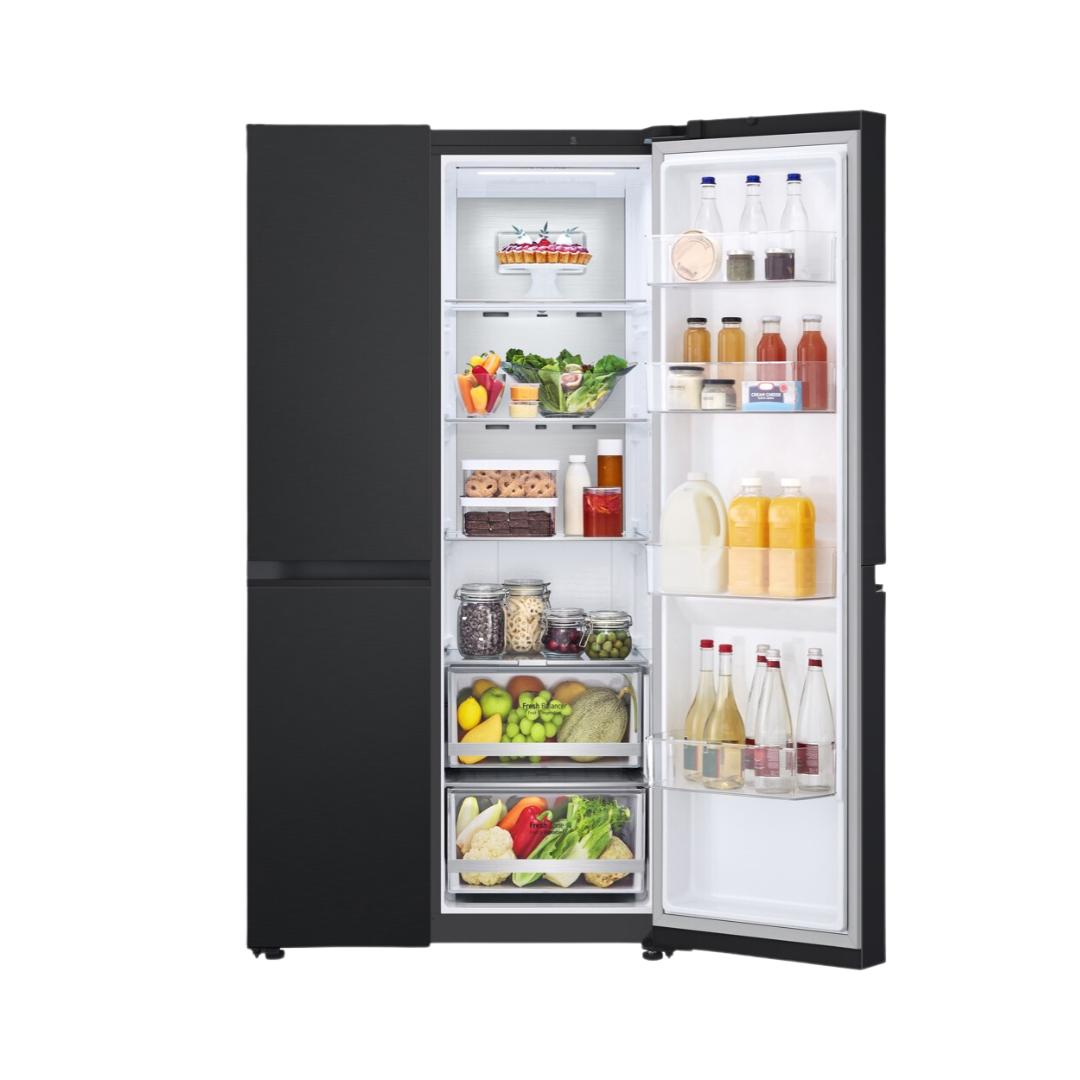 LG 655L Side by Side Fridge Matte Black