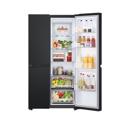 LG 655L Side by Side Fridge Matte Black