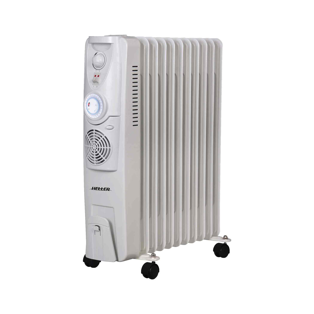 Heller 2400W 11 Fin Oil Heater with Fan &amp; Timer