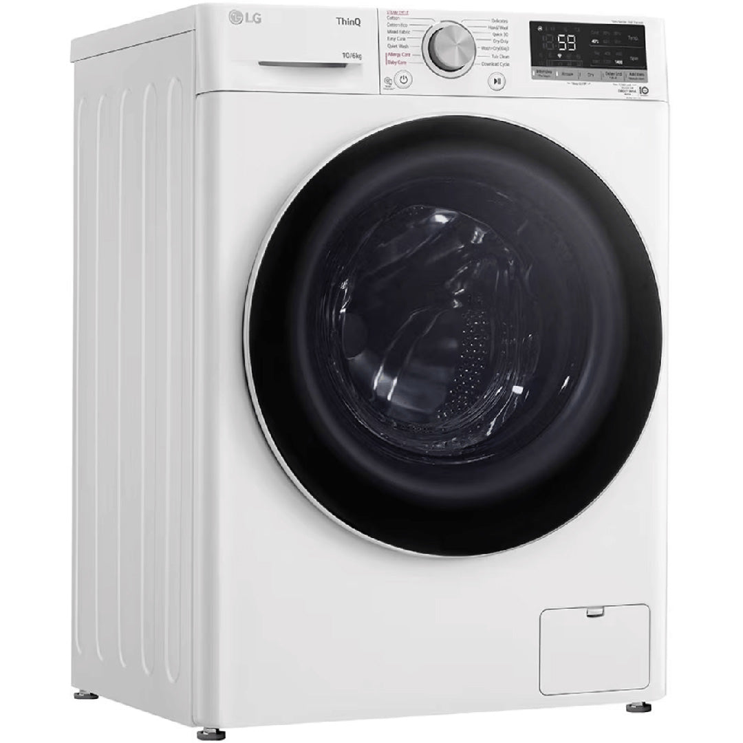 LG 10kg/6kg Series 5 White Front Load Washer Dryer Combo image_2