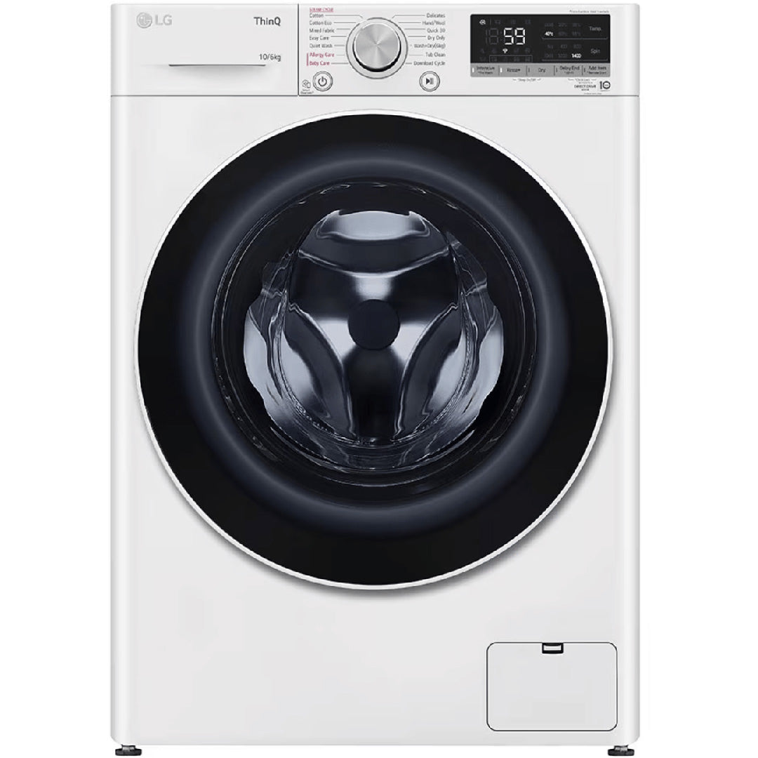 LG 10kg/6kg Series 5 White Front Load Washer Dryer Combo image_1