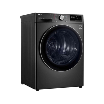 LG 9kg Heat Pump Dryer with Inverter Control in Black Steel