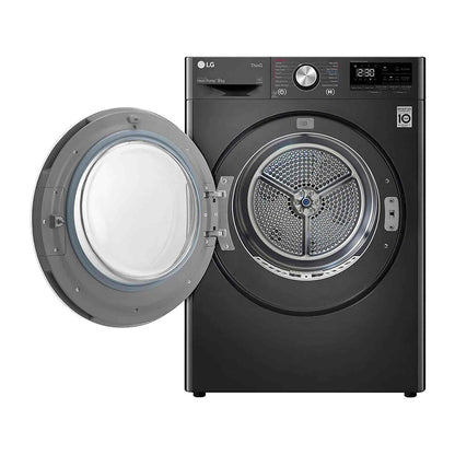 LG 9kg Heat Pump Dryer with Inverter Control in Black Steel