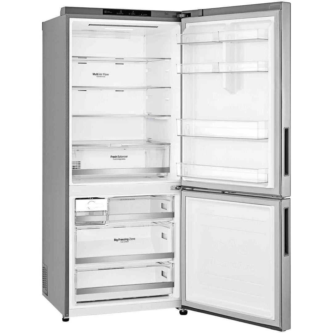 LG GB455PL 454L Bottom Mount Fridge with Door Cooling in Stainless Finish Oopen