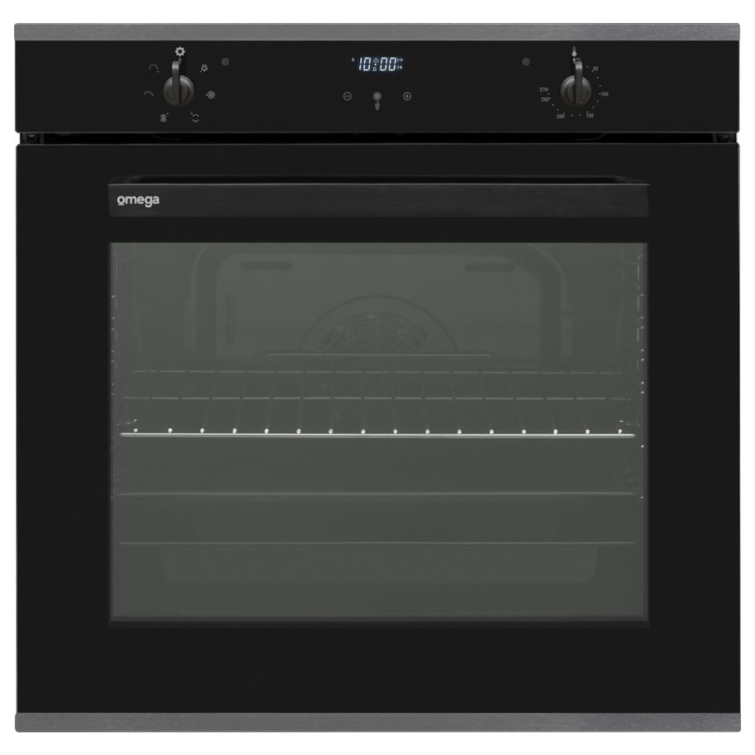 Omega Appliances 60cm 6 Function Electric Wall Oven Dark Stainless Steel