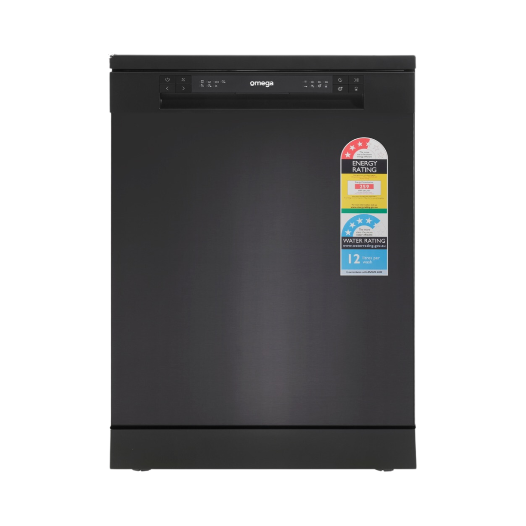 Omega ODWF6014BX Freestanding Dishwasher in Black main image