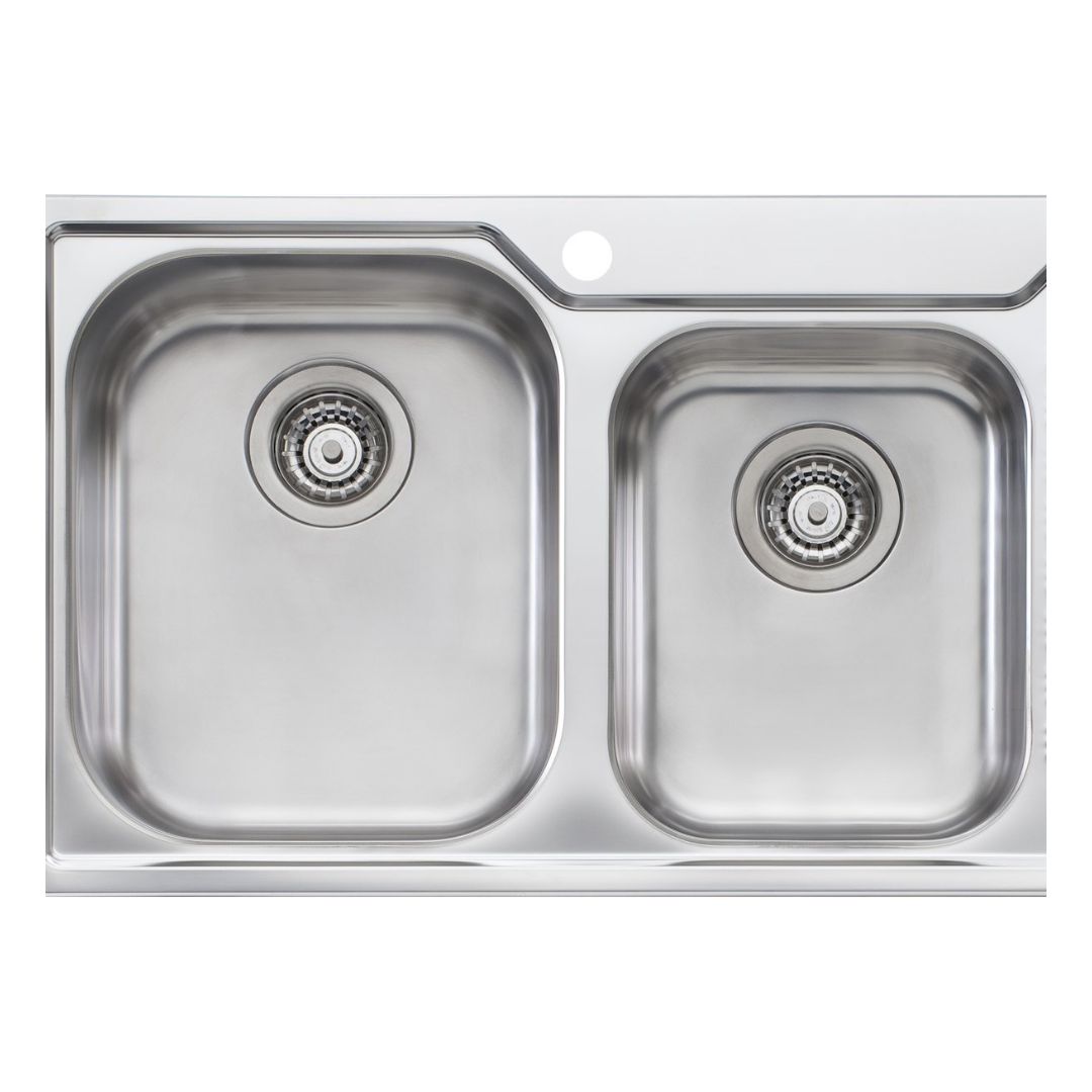 Oliveri Diaz 1 and 3/4 Bowl Left Hand Drainer Top Mount Sink