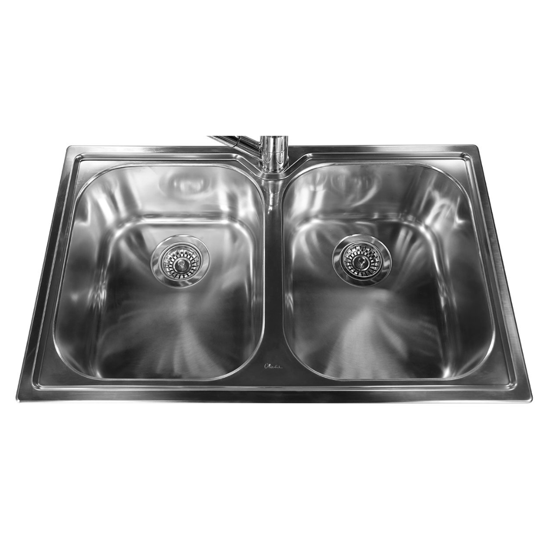 Oliveri Diaz Double Bowl Top Mount Sink