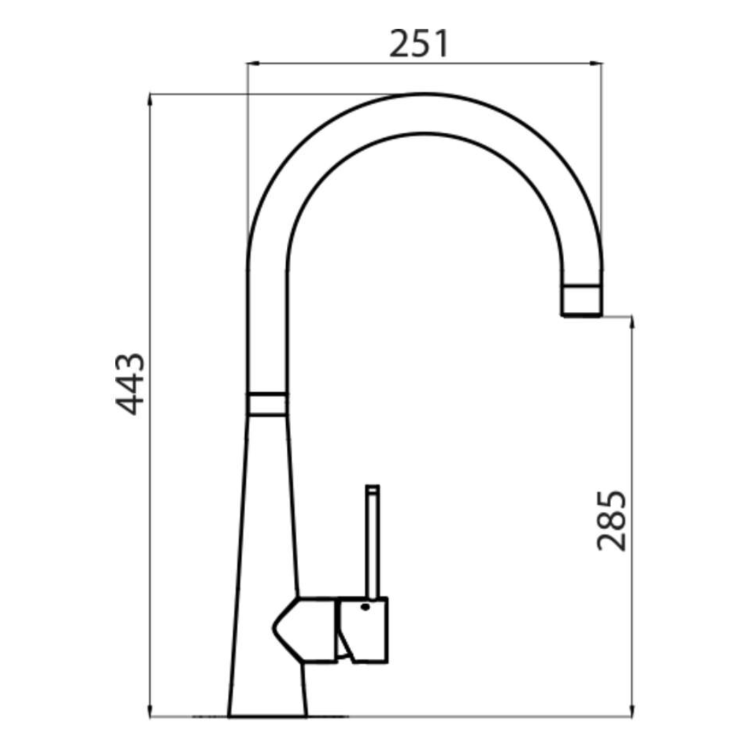 Oliveri Essente Gooseneck Mixer Tap Stainless Steel