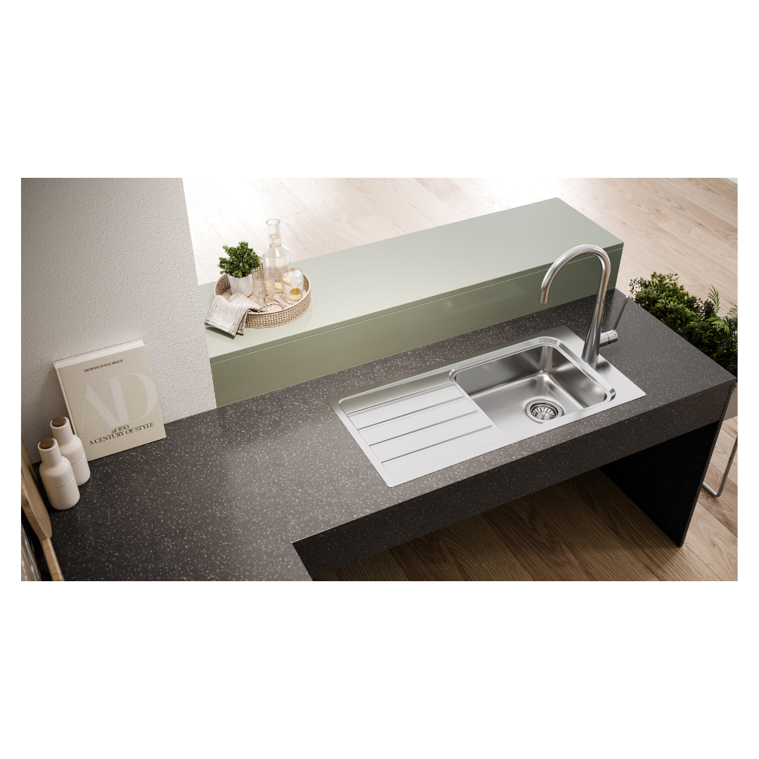 Oliveri Essente Gooseneck Mixer Tap Stainless Steel