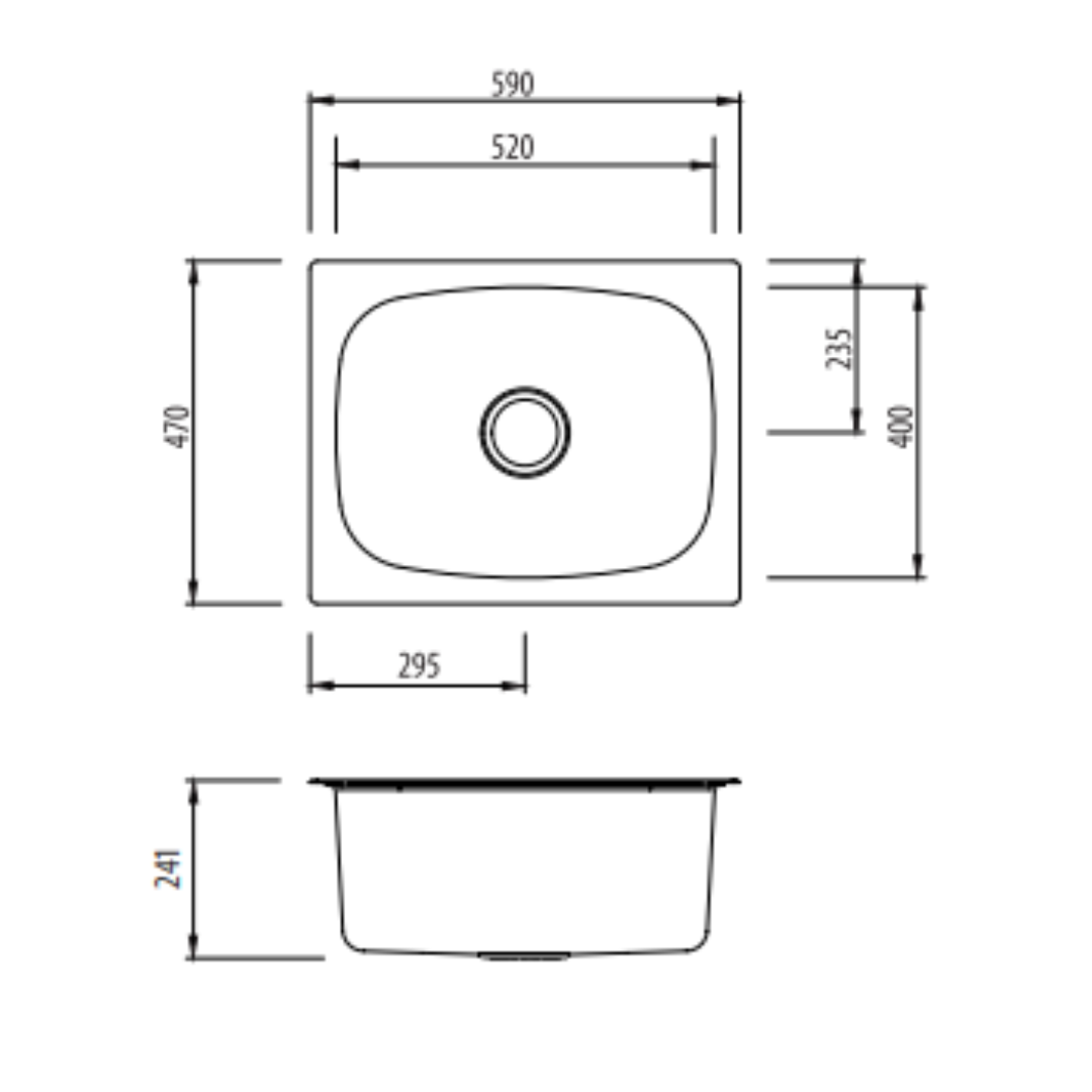 Oliveri Single Undermount Laundry Tub