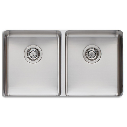 Oliveri Sonetto Double Bowl Under Mount Sink Stainless Steel