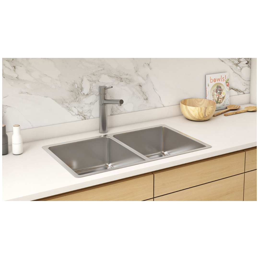 Oliveri Sonetto Double Bowl Universal Sink Stainless Steel