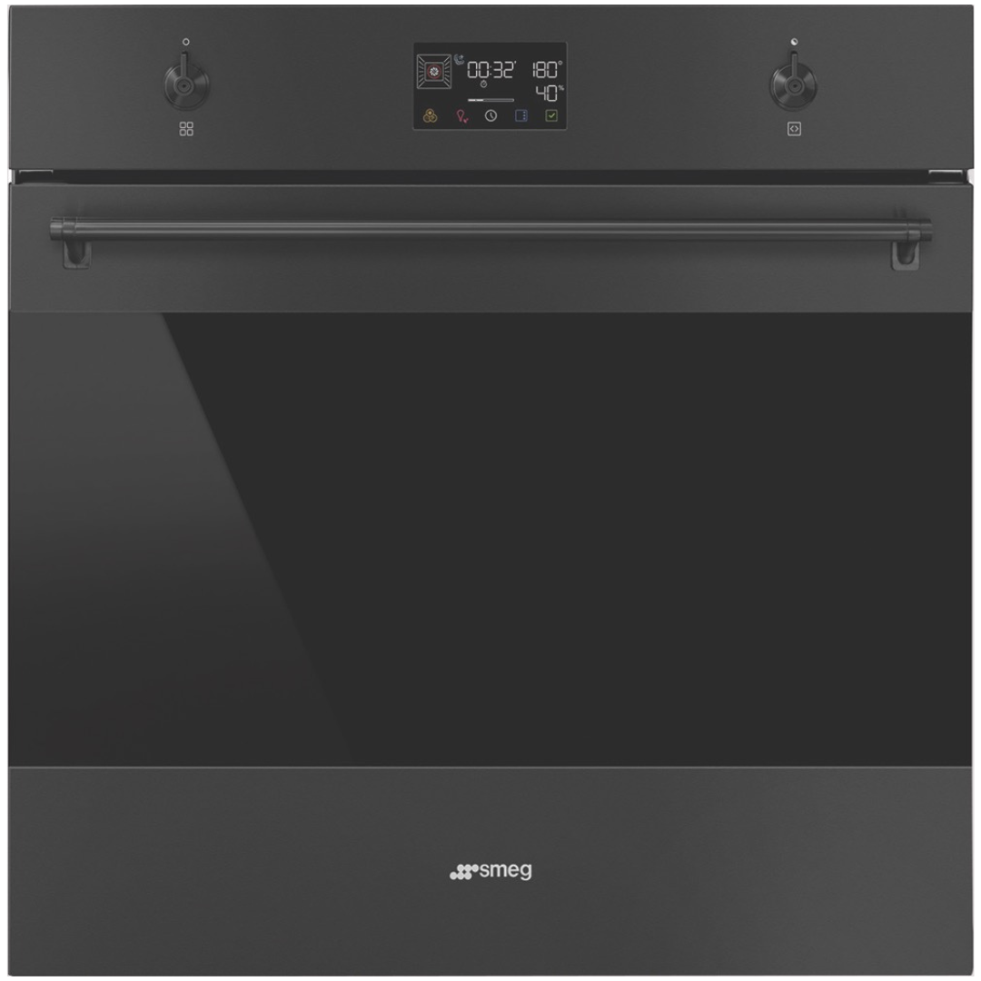 Smeg 60cm Classic Pyrolytic Steam Oven with Probe Matte Black