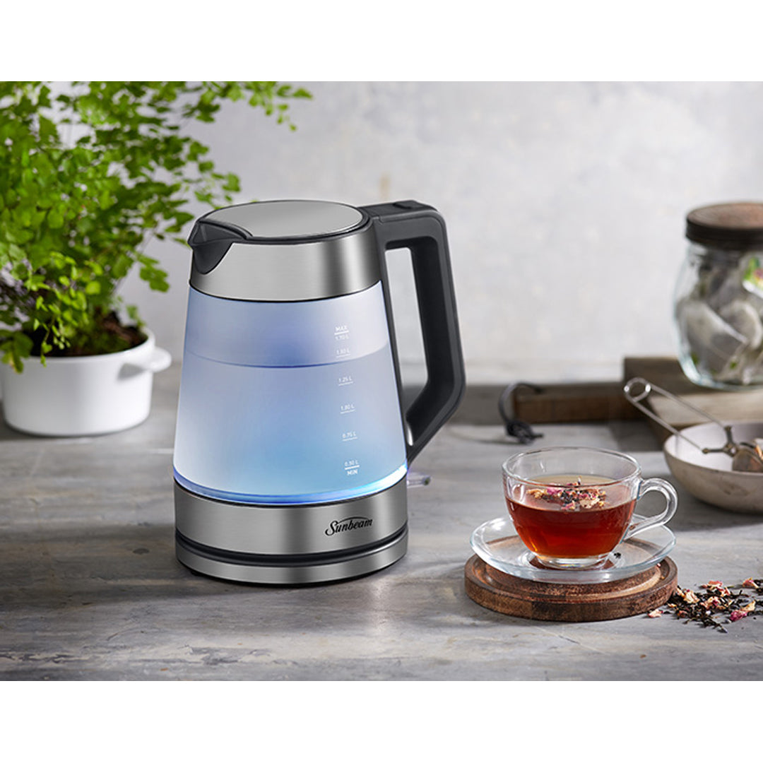 Sunbeam Morning Frost Glass Kettle