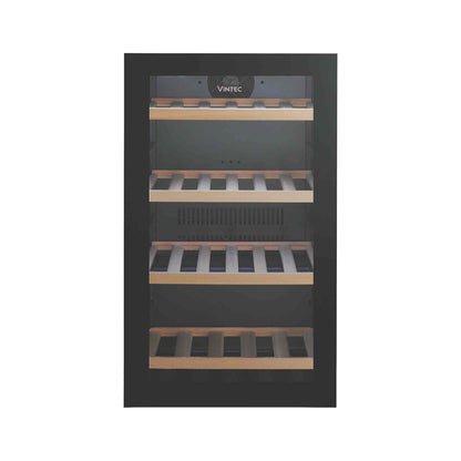 Vintec 35 Bottle Wine Cabinet in Black Glass