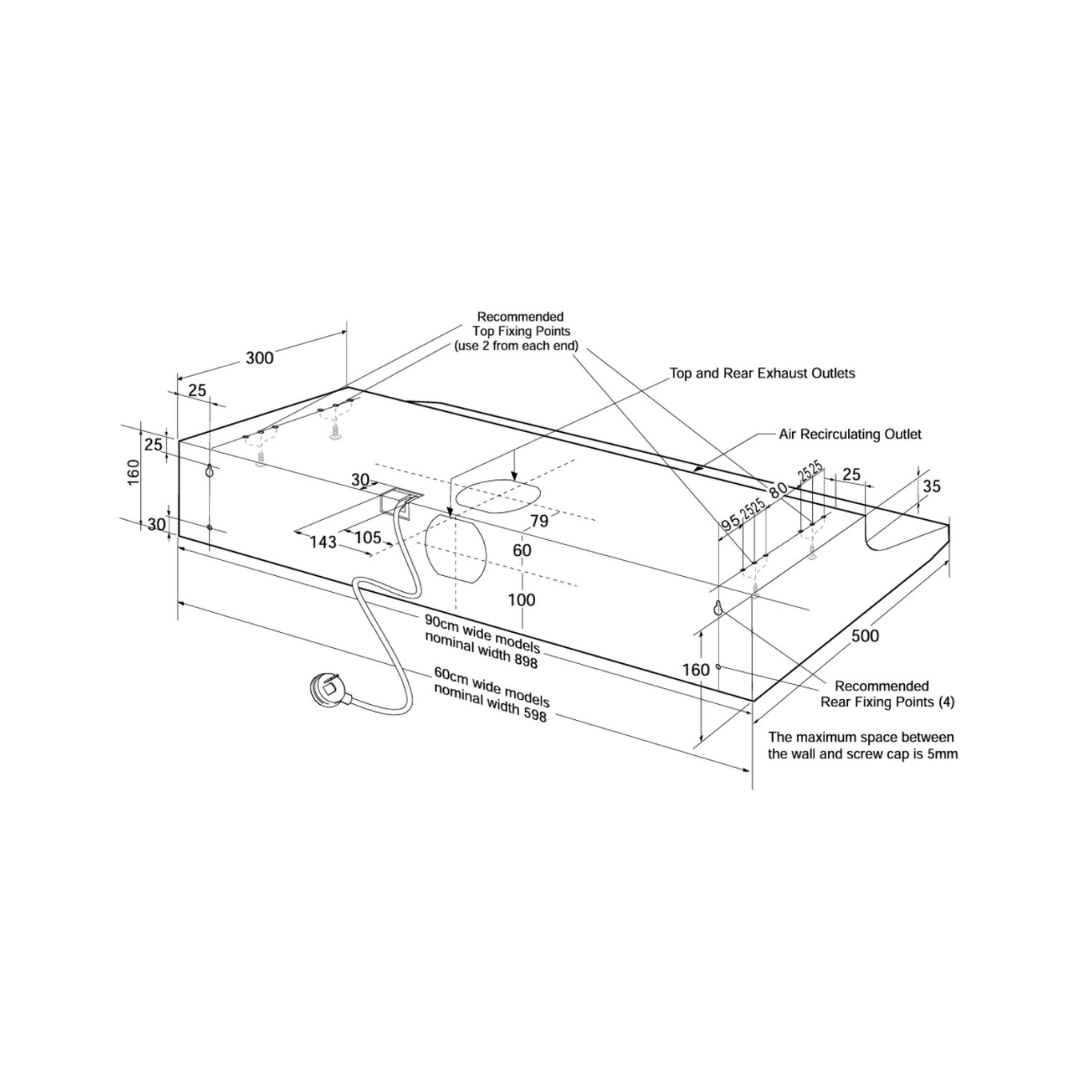 Westinghouse 90cm Stainless Fixed Rangehood image_2