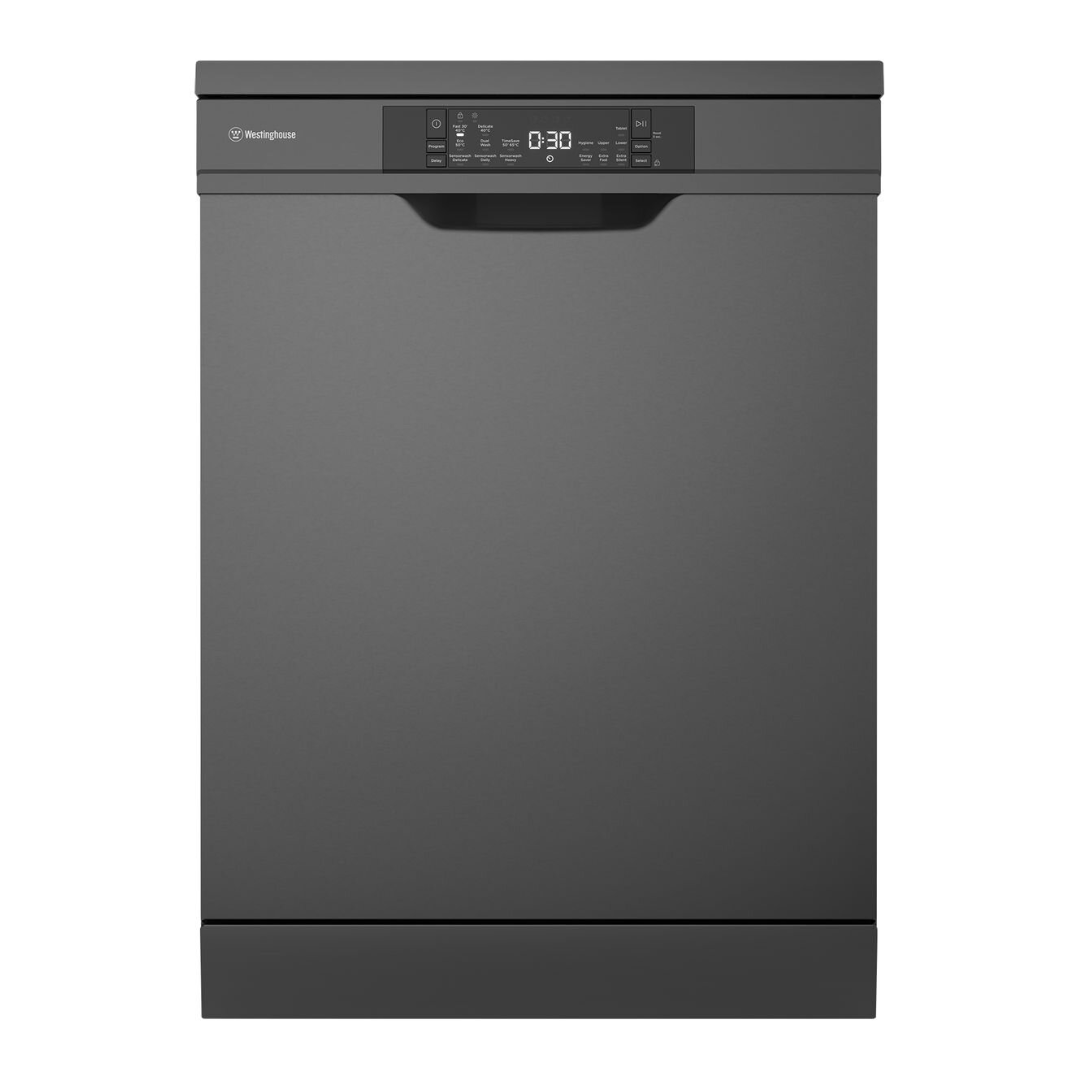 Westinghouse Dark  Stainless Steel Sensor Wash Freestanding Dishwasher