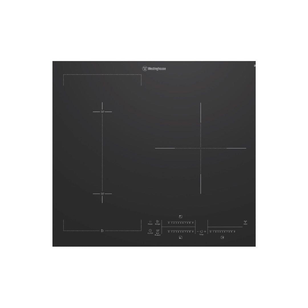 Westinghouse 60cm 3 Zone Induction Cooktop with BoilProtect, Bridge Zone and Hob2Hood