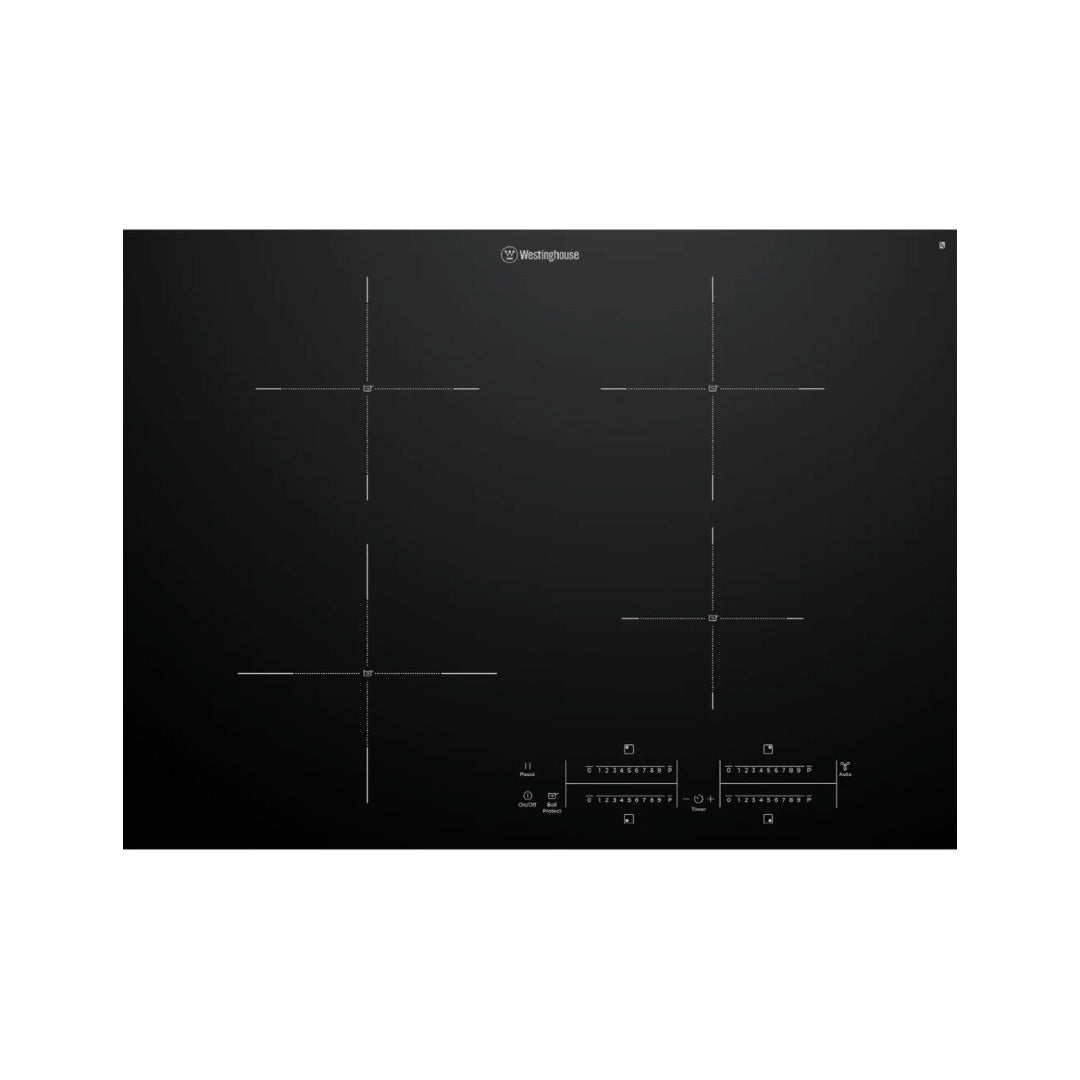 Westinghouse 70cm 4 Zone Induction Cooktop with BoilProtect and Hob2Hood