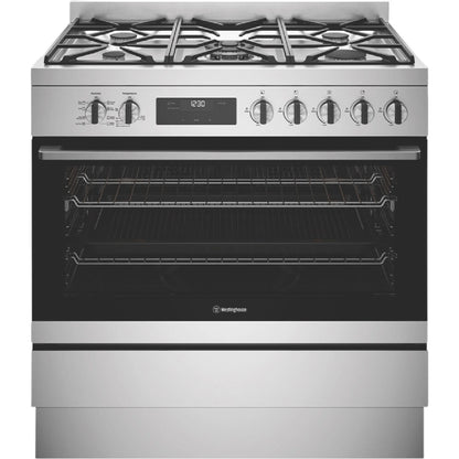 Westinghouse 90cm Dual Fuel Freestanding Cooker Stainless Steel image_1