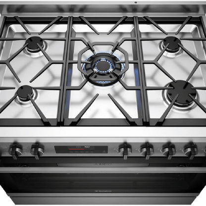 Westinghouse 90cm Dual Fuel Pyrolytic Freestanding Cooker with AirFry and SteamBake Dark Stainless Steel