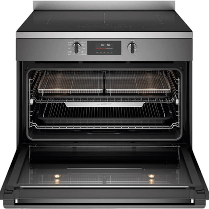 Westinghouse 90cm Induction Pyrolytic Freestanding Cooker with AirFry and SteamBake, Dark Stainless Steel