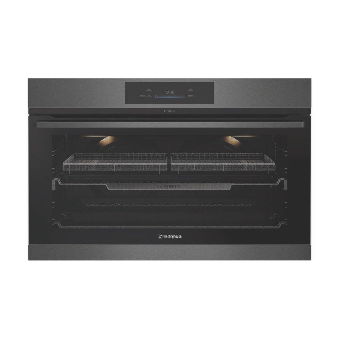 Westinghouse 90cm Multi-Function 17 Pyrolytic Oven with AirFry and SteamBake, Dark Stainless Steel