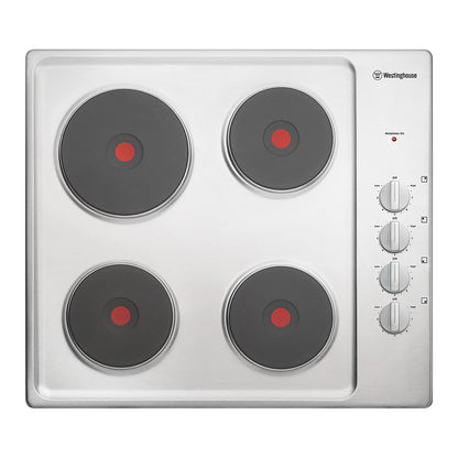 Westinghouse 60cm Electric Solid Cooktop Stainless Steel