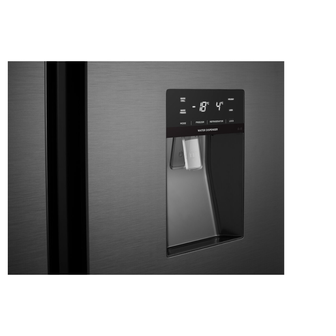 Westinghouse 619L Side By Side Refrigerator In Dark Stainless Steel With Water Dispenser