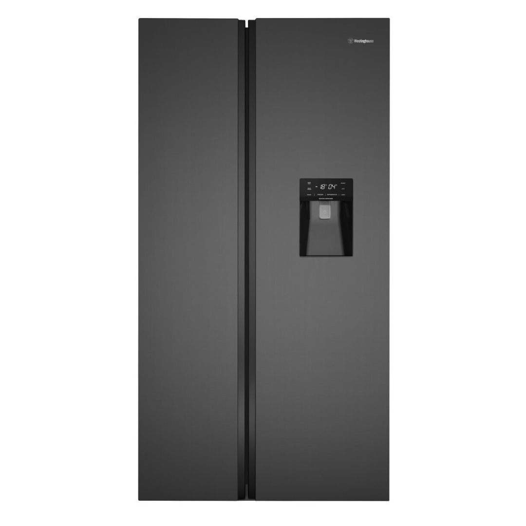 Westinghouse 619L Side By Side Refrigerator In Dark Stainless Steel With Water Dispenser