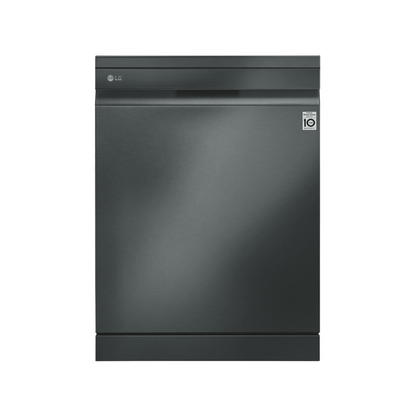 LG 15 Place QuadWash Dishwasher Matte Black Auto Door Open